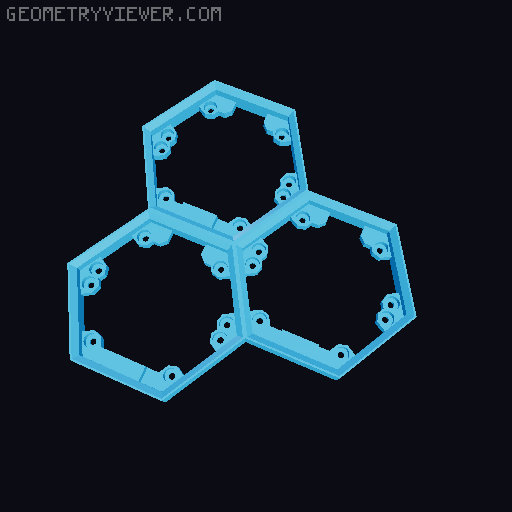 Hextraction Fancy Game Board Remix 3D model thumbnail