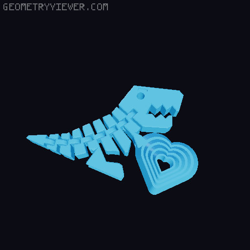 Flexi-Rexi-Fidget-Heart 3D model thumbnail