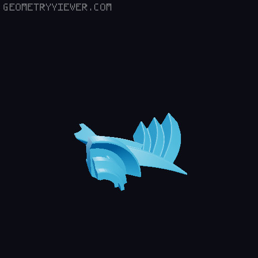 A remix of Link's remix of Popandsicle's master sword wings 3D model thumbnail
