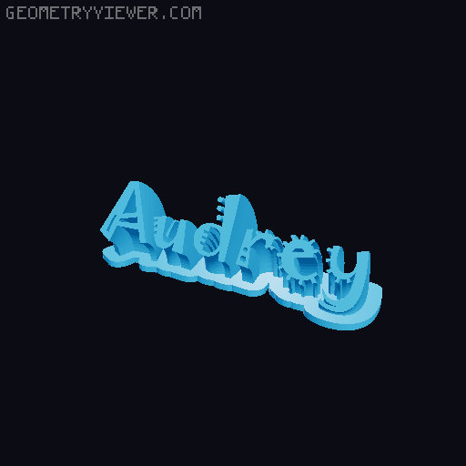Sweeping crazy name tag 3D model thumbnail