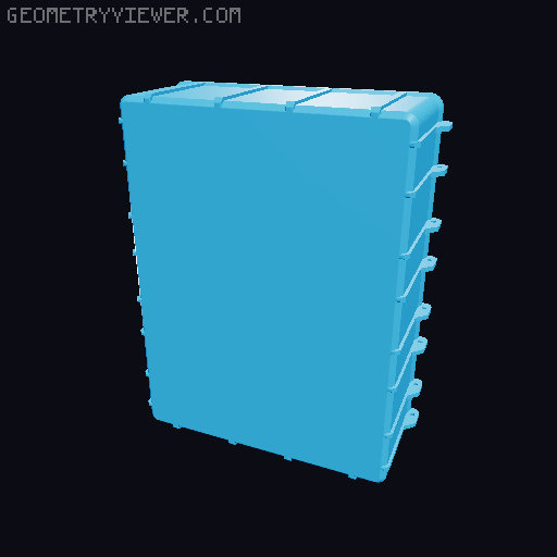Camera gear storage boxes 3D model thumbnail