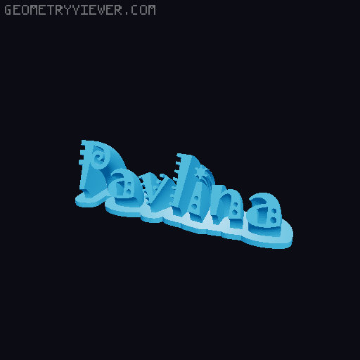 Sweeping crazy name tag 3D model thumbnail