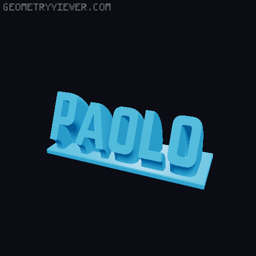 Sweeping Name Tag 3D model thumbnail