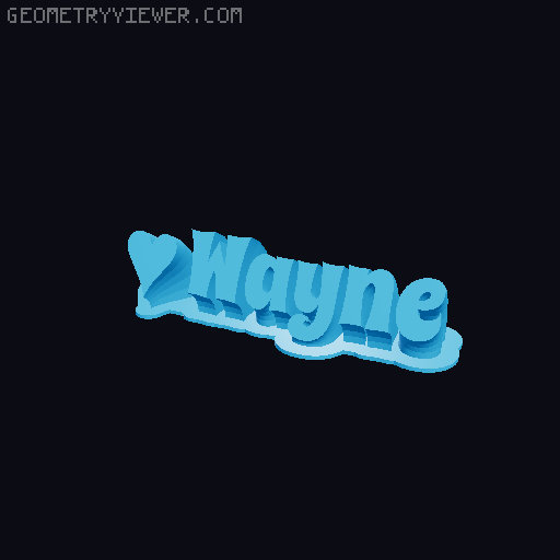 Valentine sculpture 3D model thumbnail