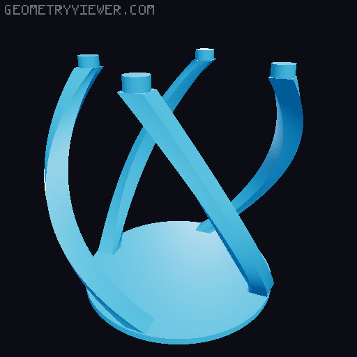 Moon Lamp Base 3D model thumbnail