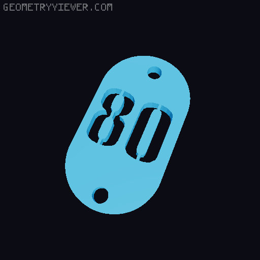 Porta chaves; Keychain 3D model thumbnail