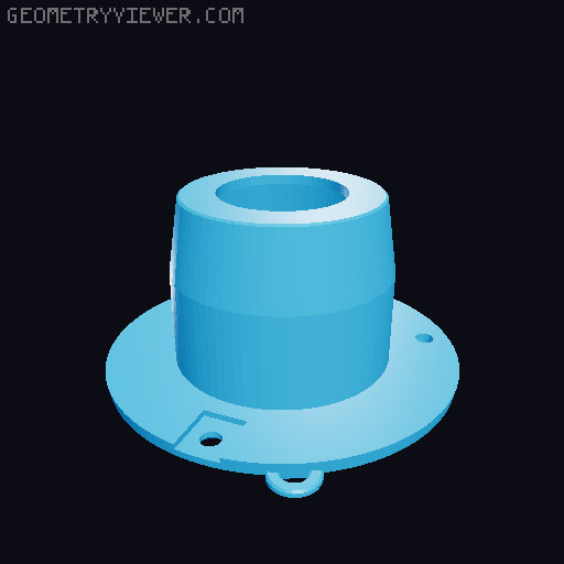 Socket and Cover for Cockpit Shower 3D model thumbnail