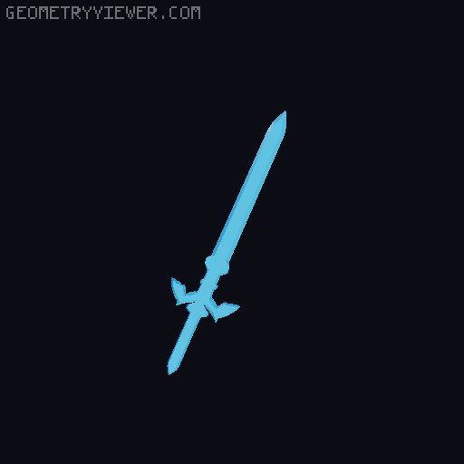 Dummy 13 Master Sword and Hylian Shield 3D model thumbnail