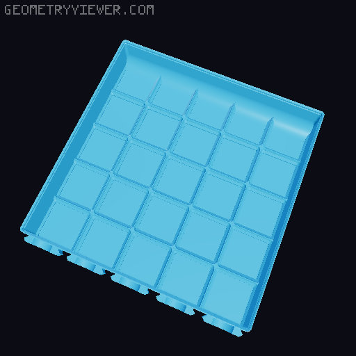 Parametric Gridfinity bins for GOEWS 3D model thumbnail