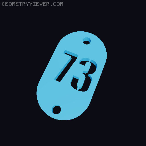 Porta chaves; Keychain 3D model thumbnail