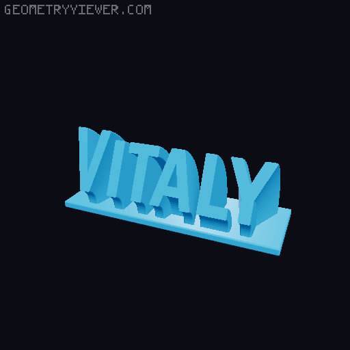 Sweeping Name Tag 3D model thumbnail