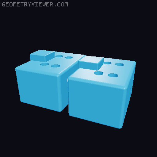 WPL C74 lift block for metal axles 3D model thumbnail