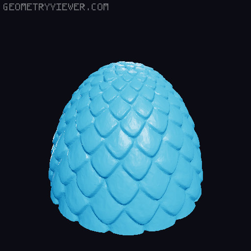 Dragon egg with devider 3D model thumbnail