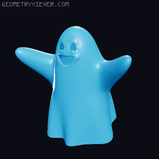 13 Halloween Ghosts with LED tea light 3D model thumbnail