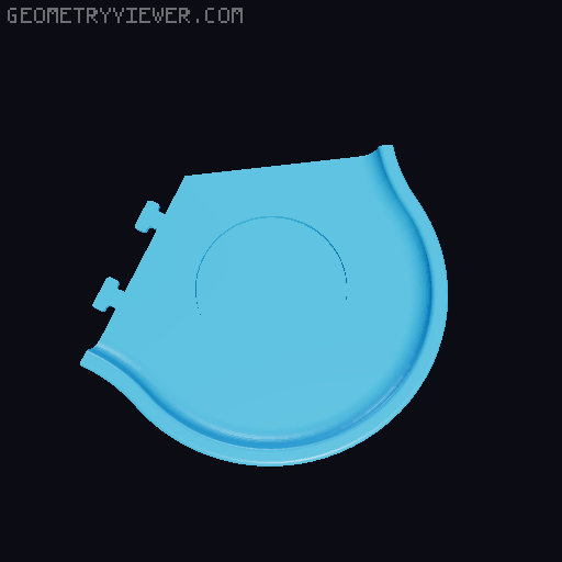 Modular Plate for "Modern spiral planter" 3D model thumbnail