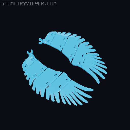 Dummy 13 Angle wings but bigger 3D model thumbnail