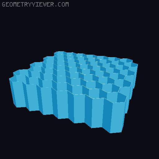 Ohuhu Hexagon Holder Grid 7x8 3D model thumbnail