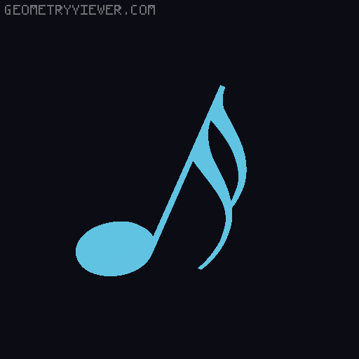 Music notes and symbols 3D model thumbnail