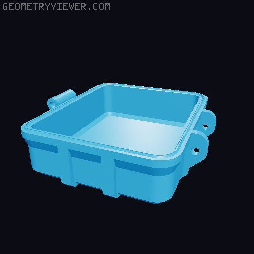 Rugged box for instax square 3D model thumbnail