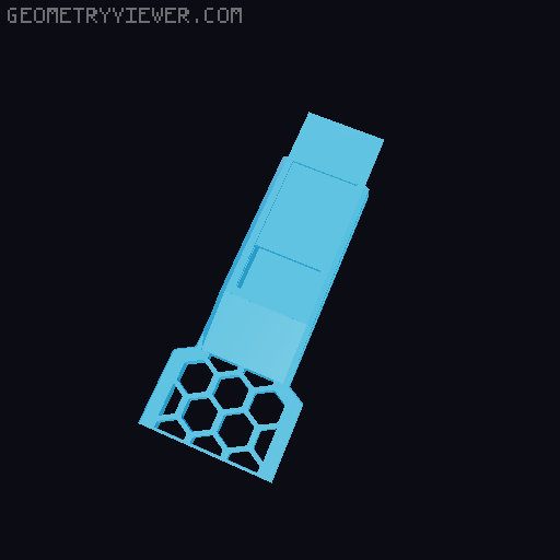 Ice Scraper with reusable blades and case 3D model thumbnail