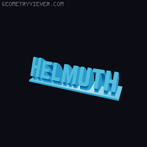 Sweeping Name Tag 3D model thumbnail