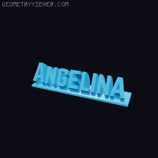 Sweeping Name Tag 3D model thumbnail