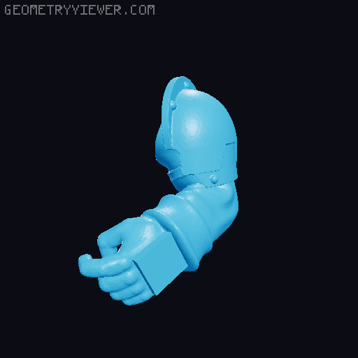 DND gas mask warrior with arms 3D model thumbnail