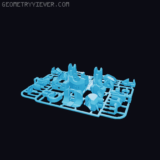 funny 13 3D model thumbnail