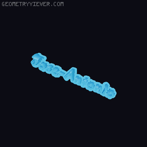 Sweeping crazy name tag 3D model thumbnail