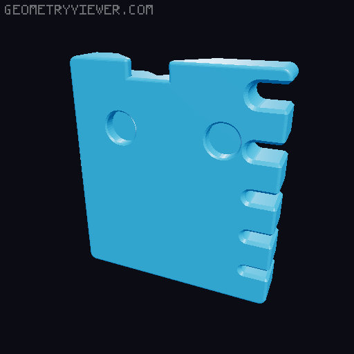 Flat-Faced Metric Screw Measuring Tool, for Pegboard, with Magnets! 3D model thumbnail