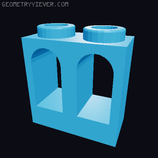 Piezas con Arcos Interiores 3D model thumbnail