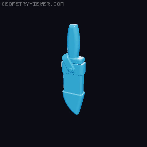 Remix of Tofty's Super Soldier Knives 28mm - A and C without belt loops + repaired A 3D model thumbnail