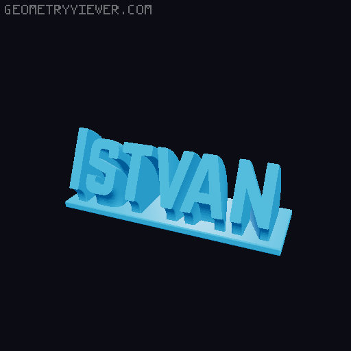 Sweeping Name Tag 3D model thumbnail
