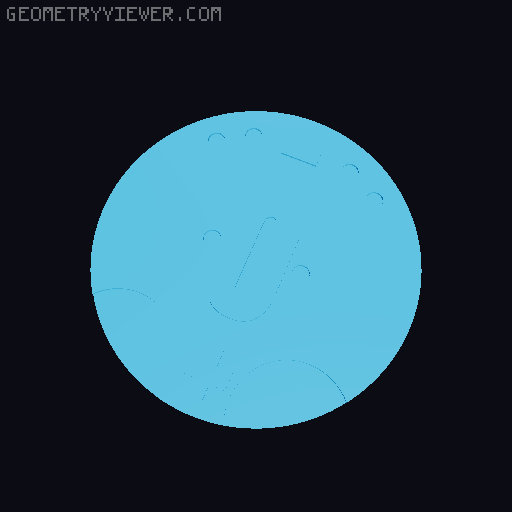 Water Molecule for magnetic board 3D model thumbnail