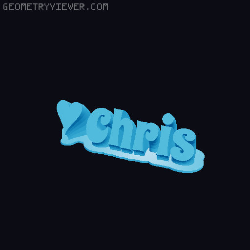 Valentine sculpture 3D model thumbnail