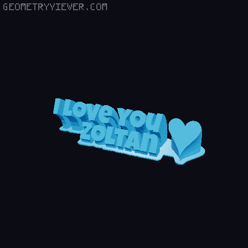 I love you... 3D model thumbnail