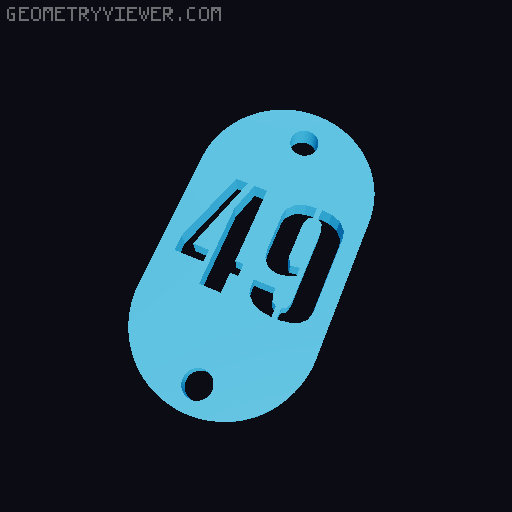 Porta chaves; Keychain 3D model thumbnail