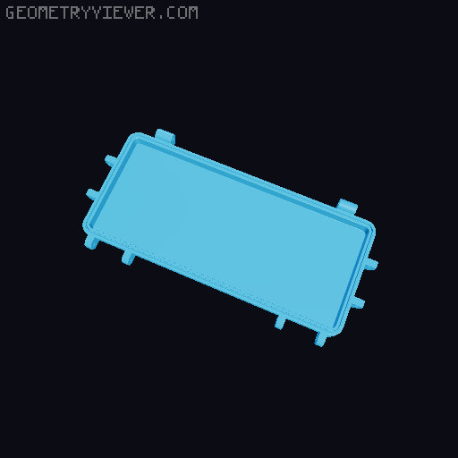 Gridfinity Rugged Storage Box, + option to disable lid squares 3D model thumbnail