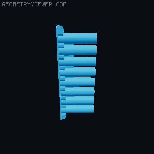 Nerf Electric Eel / Sawtooth Replacement Clip 3D model thumbnail