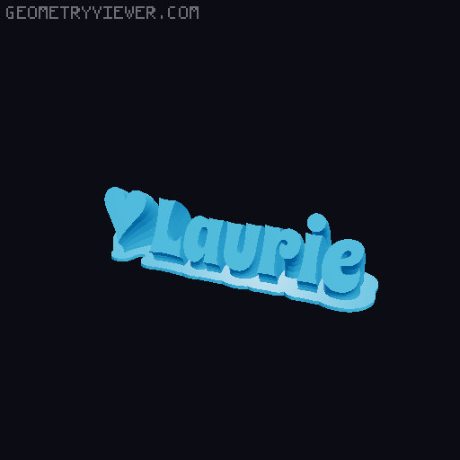 Valentine sculpture 3D model thumbnail
