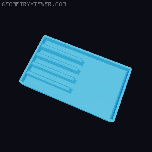 Rugged hex screwdrivers case 3D model thumbnail