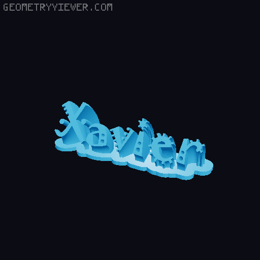 Sweeping crazy name tag 3D model thumbnail
