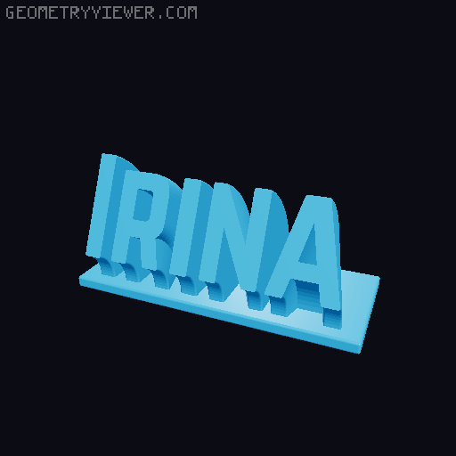 Sweeping Name Tag 3D model thumbnail