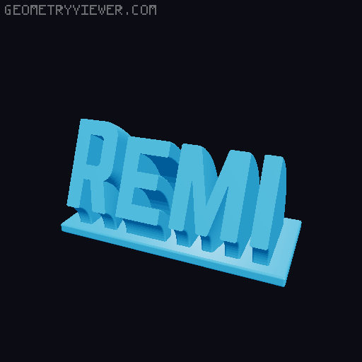 Sweeping Name Tag 3D model thumbnail