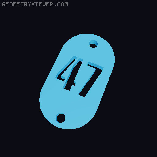 Porta chaves; Keychain 3D model thumbnail