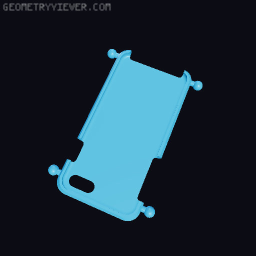 Lucky 13 case for iPhone SE (2020, 2022) 3D model thumbnail