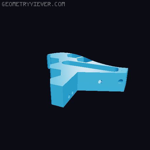 Left Handed PrusaCaster 3D model thumbnail