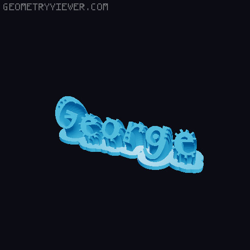 Sweeping crazy name tag 3D model thumbnail