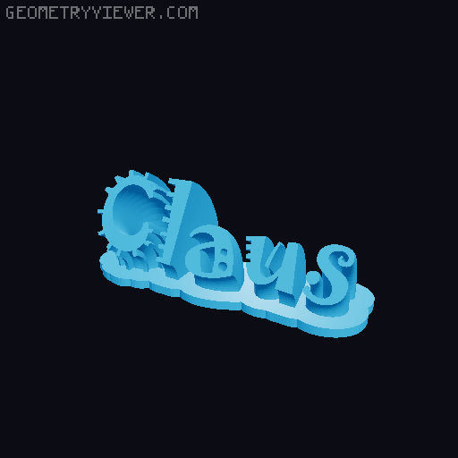 Sweeping crazy name tag 3D model thumbnail