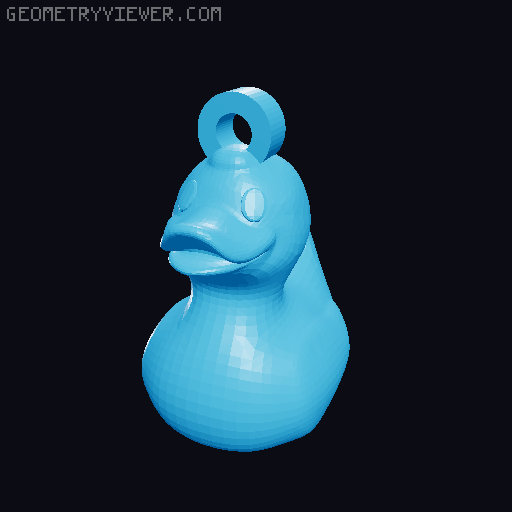 Duck Pencil Sharpener Keychain 3D model thumbnail